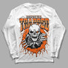 Jordan 12 Retro Brilliant Orange DopeSkill Long Sleeve T-Shirt Trapped Halloween Graphic Streetwear - White