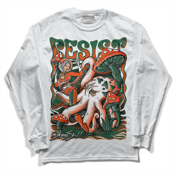 Dunk Low Team Dark Green Orange DopeSkill Long Sleeve T-Shirt Resist Graphic Streetwear - White