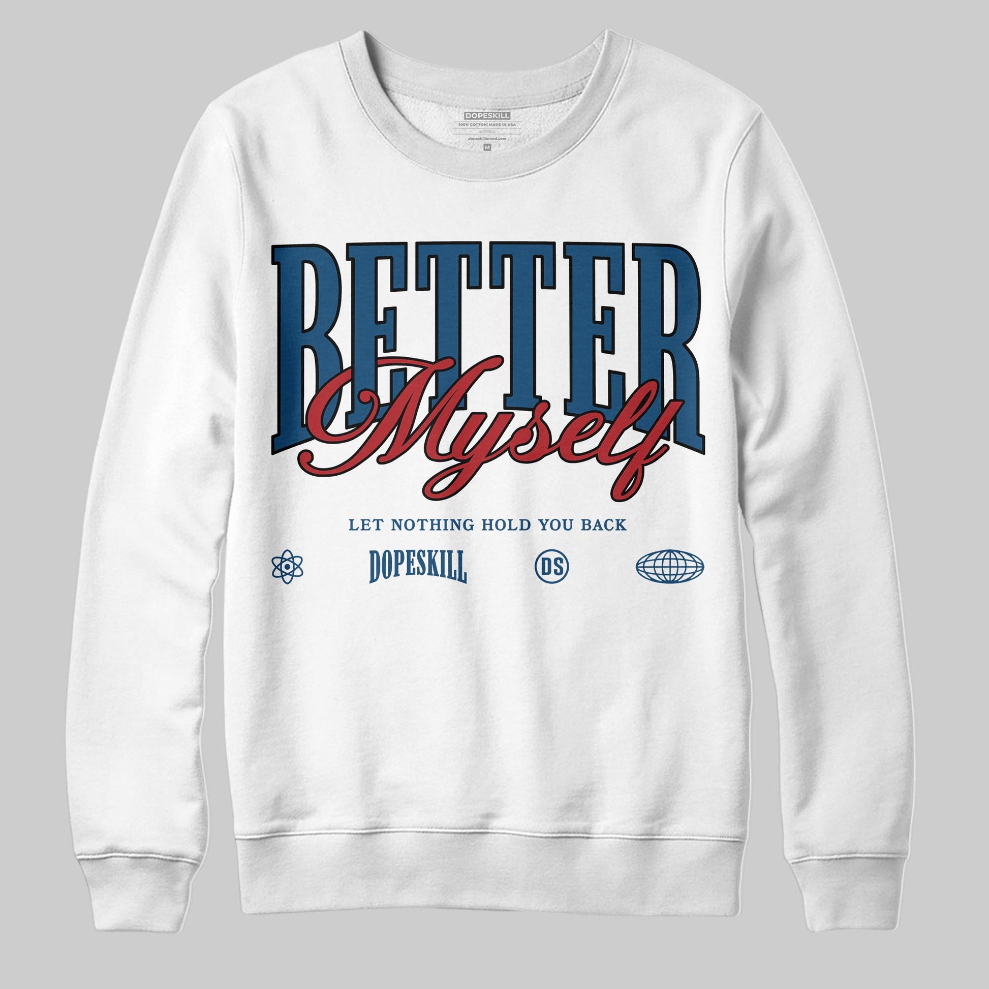 Jordan 12 Retro French Blue (2025) DopeSkill Sweatshirt Better Myself Graphic Streetwear