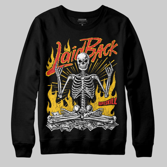 Yellow Sneakers DopeSkill Sweatshirt Laid Back Graphic Streetwear - Black