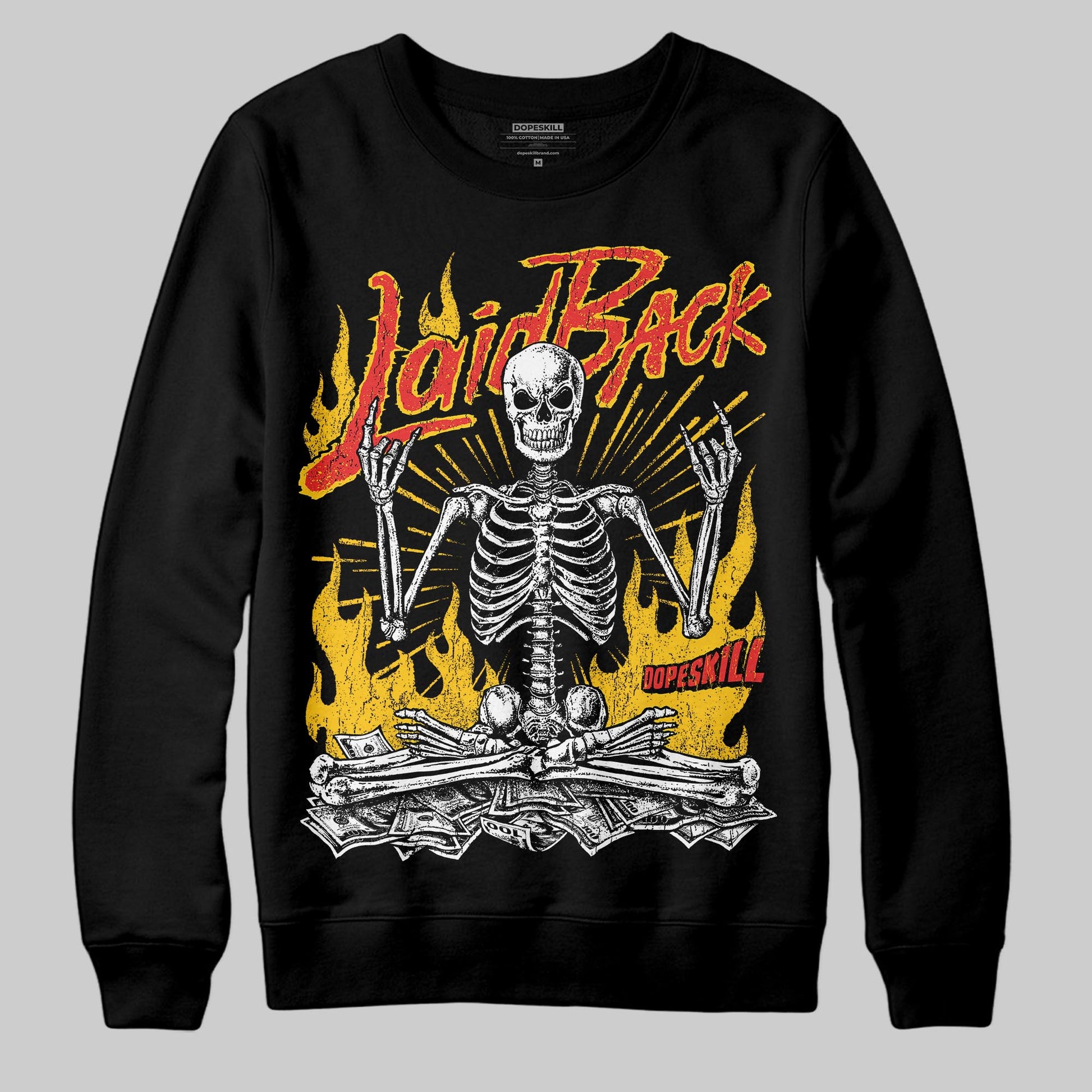 Yellow Sneakers DopeSkill Sweatshirt Laid Back Graphic Streetwear - Black