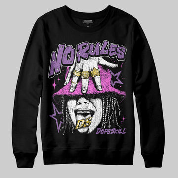 PURPLE Sneakers DopeSkill Sweatshirt No Rules Graphic Streetwear - black