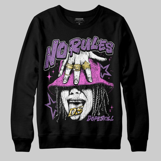 PURPLE Sneakers DopeSkill Sweatshirt No Rules Graphic Streetwear - black