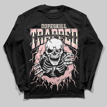 Jordan 1 High OG WMNS Washed Pink DopeSkill Long Sleeve T-Shirt Trapped Halloween Graphic Streetwear - Black