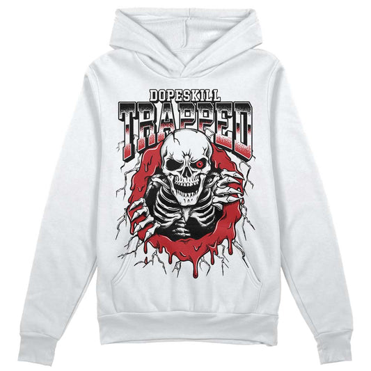 Jordan 12 “Red Taxi” DopeSkill Hoodie Sweatshirt Trapped Halloween Graphic Streetwear - White