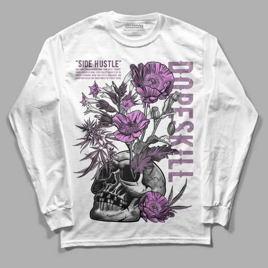 Jordan 2 “Mauve/Off-Noir” DopeSkill Long Sleeve T-Shirt Side Hustle Graphic Streetwear - White 