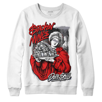 Jordan 14 Retro 'Stealth' DopeSkill Sweatshirt Stackin Mines Graphic Streetwear - White