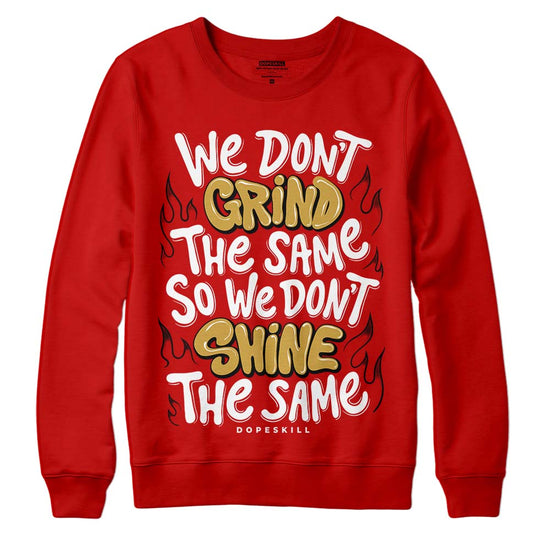 Red Sneakers DopeSkill Red Sweatshirt Grind Shine Graphic Streetwear 