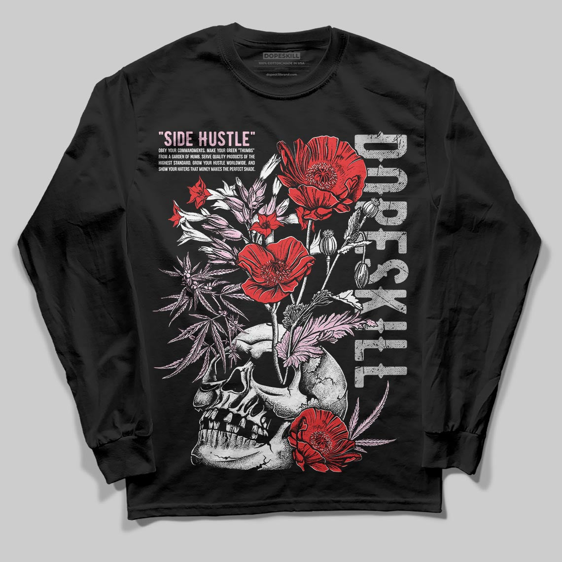 Awake NY x Air Jordan 5 Arctic Pink DopeSkill Long Sleeve T-Shirt Side Hustle Graphic Streetwear - Black