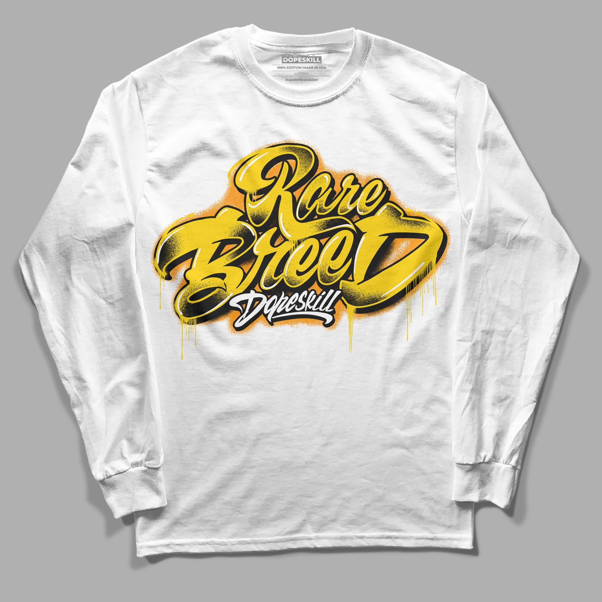 Jordan 6 “Yellow Ochre” DopeSkill Long Sleeve T-Shirt Rare Breed Type Graphic Streetwear - White