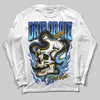 Royal Blue Sneakers DopeSkill Long Sleeve T-Shirt Drip or Die Graphic Streetwear - White