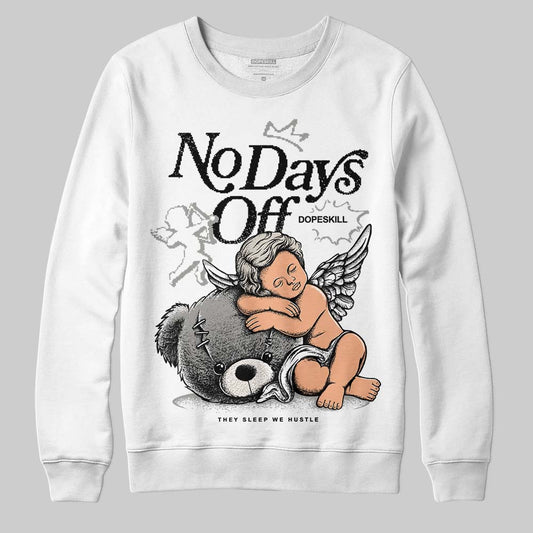 Jordan 3 Retro Pure Money DopeSkill Sweatshirt New No Days Off Graphic Streetwear - White 