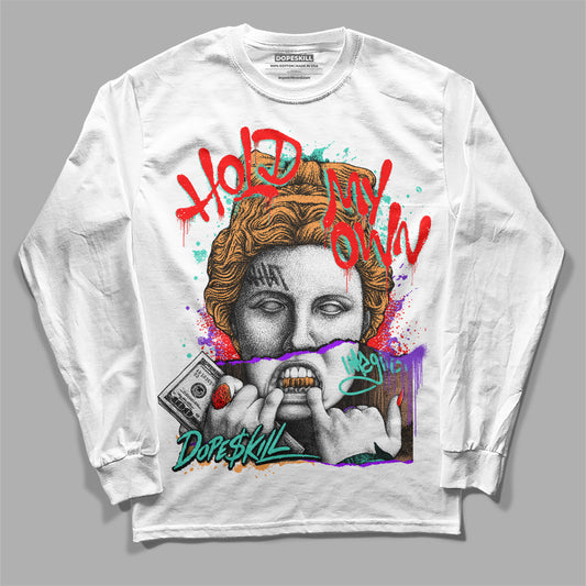 Dunk Low Safari Mix DopeSkill Long Sleeve Hold My Own Graphic Streetwear - White 