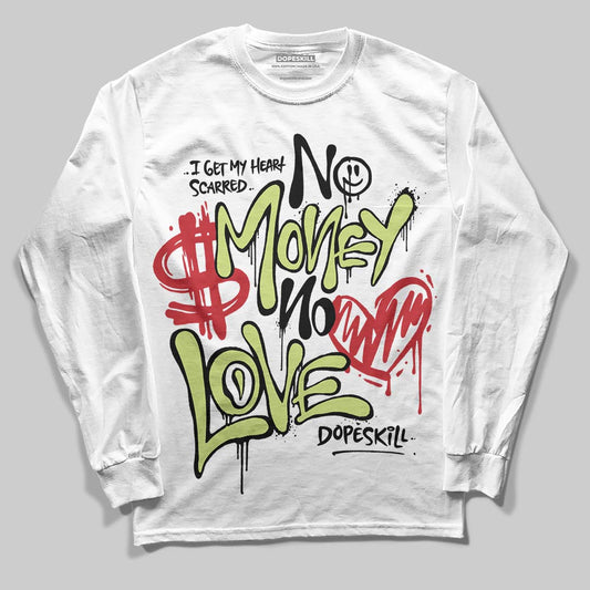 Jordan 11 “Inner Beast” DopeSkill Long Sleeve T-Shirt No Money No Love Typo Graphic Streetwear - White