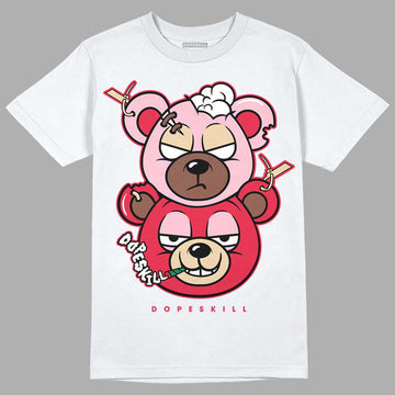 Dunk Low PRM Bacon DopeSkill T-Shirt New Double Bear Graphic Streetwear - White