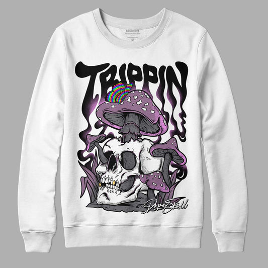 Jordan 2 “Mauve/Off-Noir” DopeSkill Sweatshirt Trippin Graphic Streetwear - White 