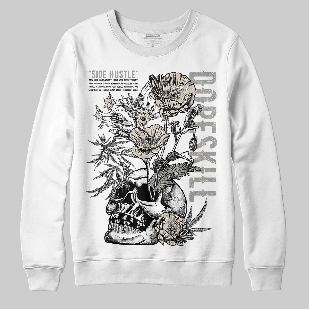 Jordan 3 Retro Pure Money DopeSkill Sweatshirt Side Hustle Graphic Streetwear - White 