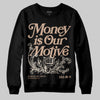 Jordan 4 Retro Cozy Girl DopeSkill Sweatshirt Money Is Our Motive Typo Graphic Streetwear - Black