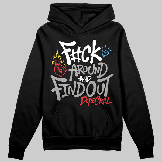 Grey Sneakers DopeSkill Hoodie Sweatshirt F#ck Around And Find Out Graphic Streetwear - Black
