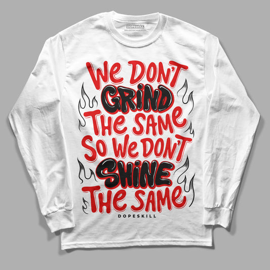 Jordan 4 Retro Red Cement DopeSkill Long Sleeve T-Shirt Grind Shine Graphic Streetwear - White