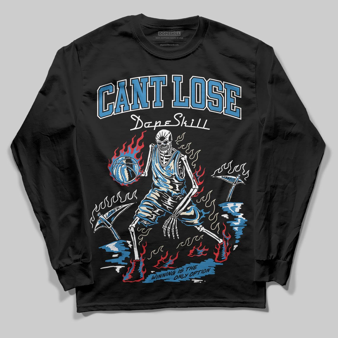 Jordan 3 Retro OG Rare Air DopeSkill Long Sleeve T-Shirt Cant Lose Graphic Streetwear - Black