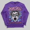 PURPLE Sneakers DopeSkill Long Sleeve T-Shirt Root of Evil Graphic Streetwear - Purple