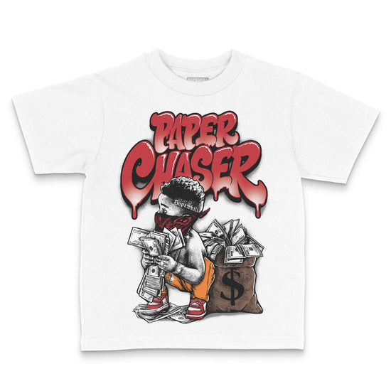 Jordan 1 Low OG "Chicago" DopeSkill Toddler Kids T-shirt Paper Chaser Boy Graphic Streetwear - White