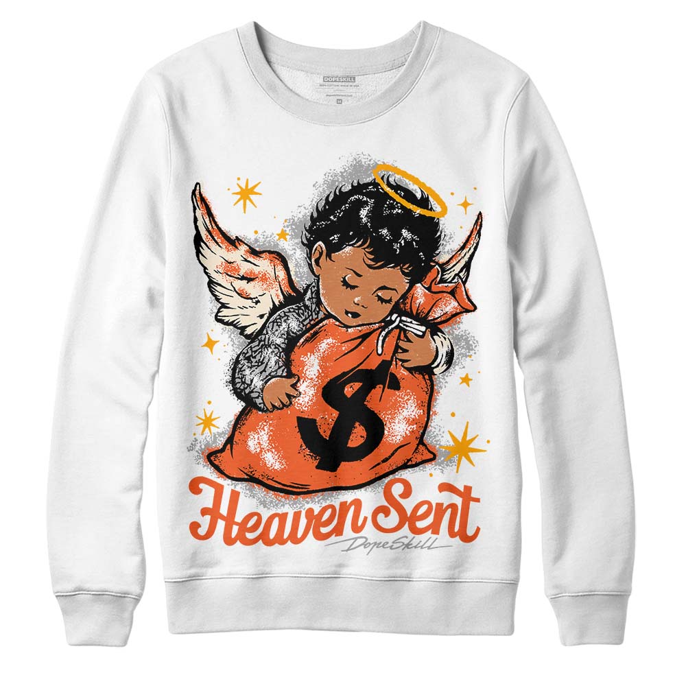 Jordan 3 Georgia Peach DopeSkill Sweatshirt Heaven Sent Graphic Streetwear - White