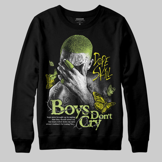 Jordan 13 Retro Bright Cactus DopeSkill Sweatshirt Boys Don't Cry Graphic Streetwear - Black