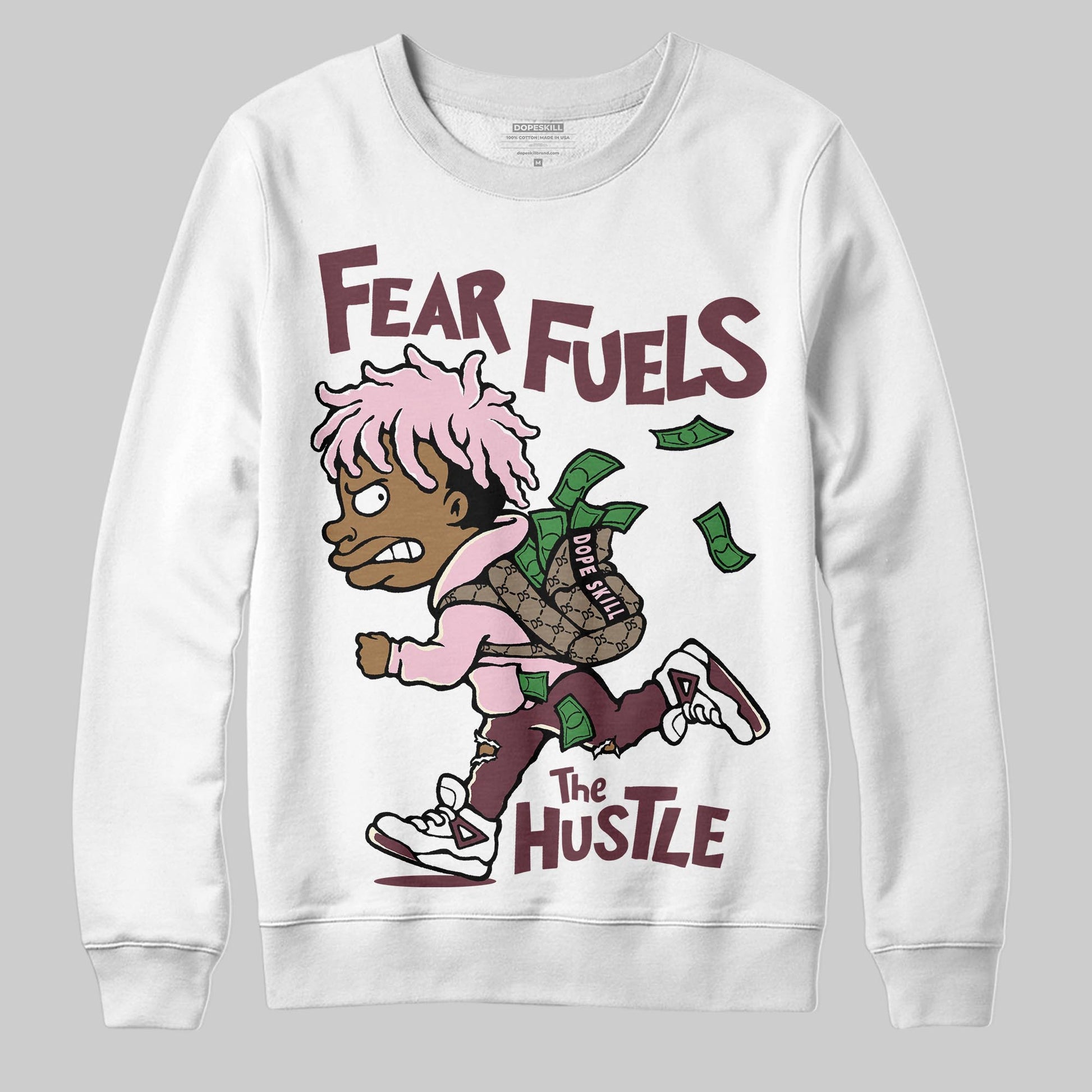 Asics Gel-Cumulus 16 "Port Royal" DopeSkill Sweatshirt Fear Fuels The Hustle Graphic Streetwear - White 