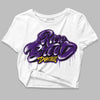 Jordan 12 "Field Purple" DopeSkill Women's Crop Top Rare Breed Type Graphic Streetwear - White