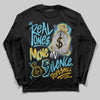 Jordan 11 Retro Gamma Blue (2025) DopeSkill Long Sleeve T-Shirt Real Ones Move In Silence Graphic Streetwear - black