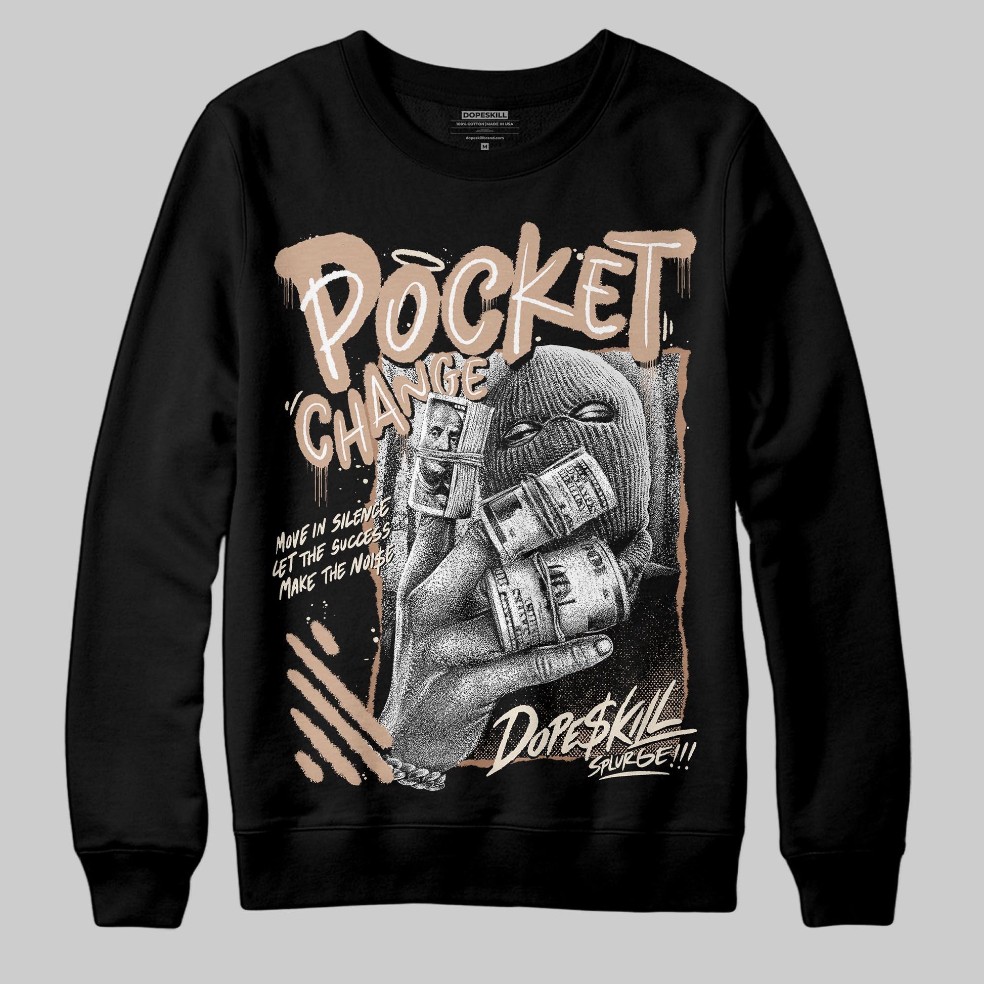 Jordan 4 Retro Cozy Girl DopeSkill Sweatshirt Pocket Change Graphic Streetwear - black