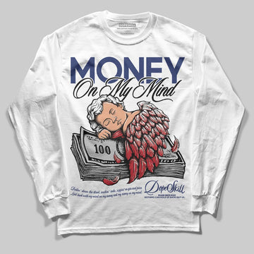 Jordan 1 High OG Rare Air "Deep Royal Blue" DopeSkill Long Sleeve T-Shirt MOMM Graphic Streetwear - White