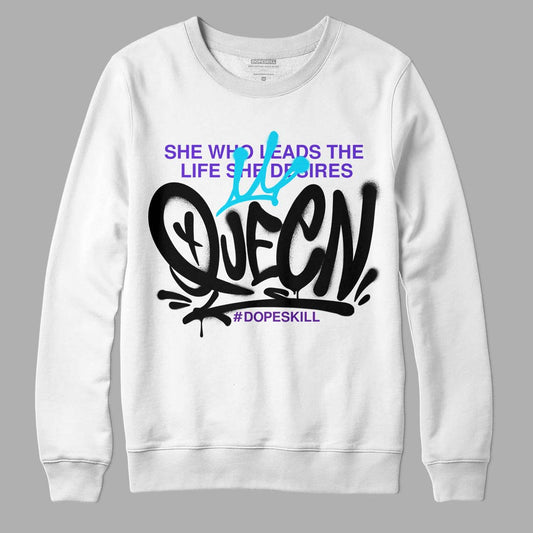 Jordan 6 "Aqua" DopeSkill Sweatshirt Queen Graphic Streetwear - White 