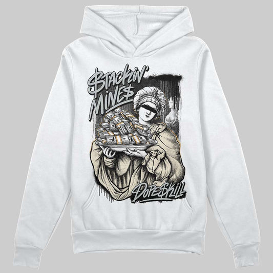 Jordan 5 Retro Reverse Metallic DopeSkill Hoodie Sweatshirt Stackin Mines Graphic Streetwear - White