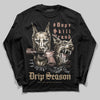 TAN Sneakers DopeSkill Long Sleeve T-Shirt New Drip Season Graphic Streetwear  - Black