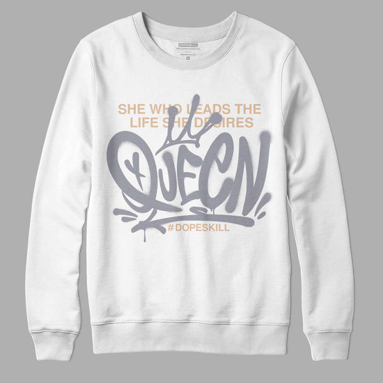 Jordan 4 Retro Frozen Moments DopeSkill Sweatshirt Queen Graphic Streetwear - White