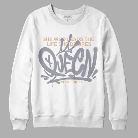 Jordan 4 Retro Frozen Moments DopeSkill Sweatshirt Queen Graphic Streetwear - White