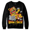 Yellow Sneakers DopeSkill Sweatshirt Born To Be Rich Graphic Streetwear - Black