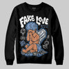Jordan 4 WMNS 'Forget Me Not' DopeSkill Sweatshirt False Love Graphic Streetwear - Black
