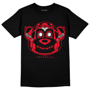 AJ 4 Red Thunder DopeSkill T-shirt Monk Graphic