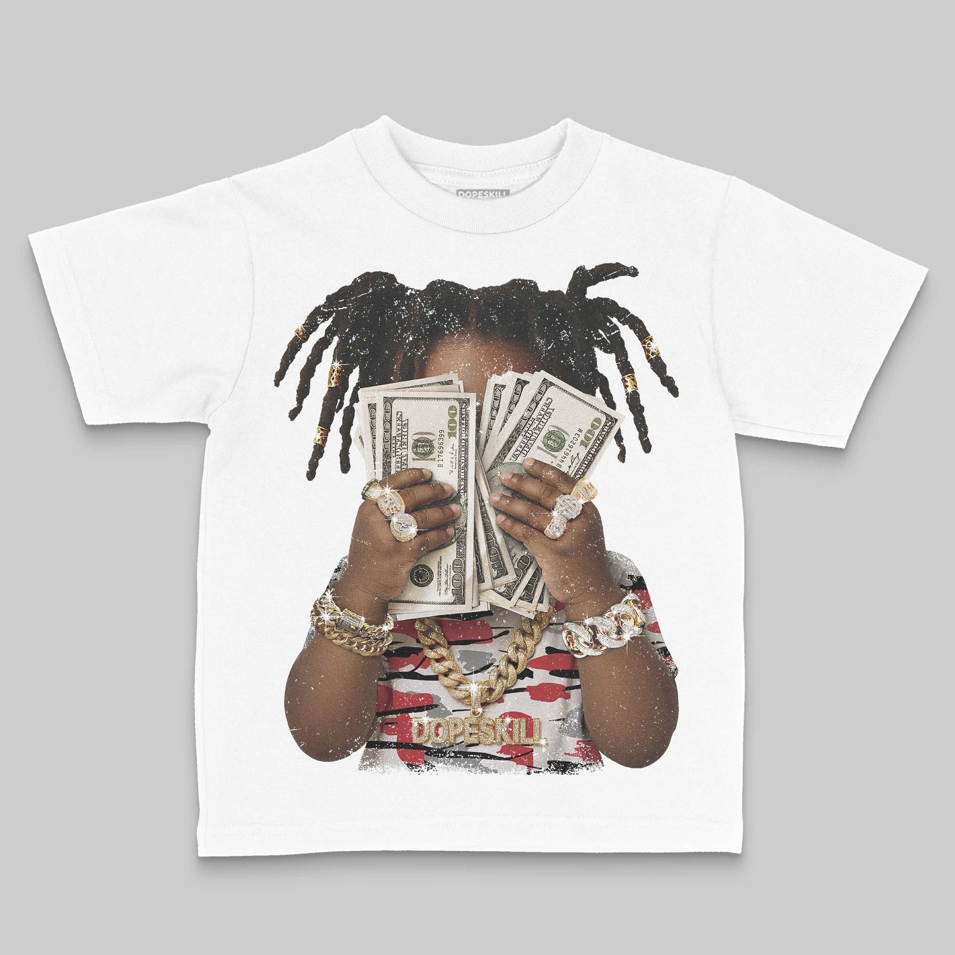 Jordan 8 Retro Bugs Bunny (2025) DopeSkill Toddler Kids T-shirt Rich Youth Graphic Streetwear - White 