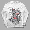 Grey Sneakers DopeSkill Long Sleeve T-Shirt Smile Through The Pain Graphic Streetwear - White