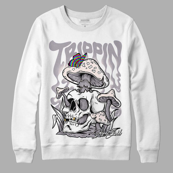 Jordan 2 Cement Grey DopeSkill Sweatshirt Trippin Graphic Streetwear - White