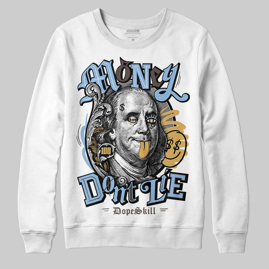 Adidas Handball Spezial ‘Light Blue’ DopeSkill Sweatshirt Money Don't Lie Graphic Streetwear - White