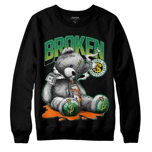 Green Sneakers DopeSkill Sweatshirt Sick Bear Graphic Streetwear - Black