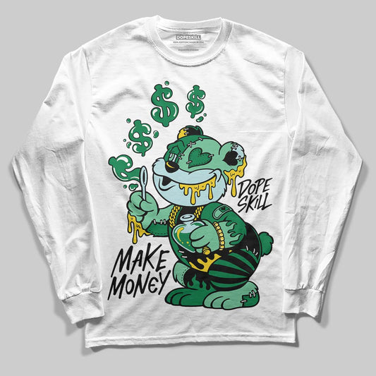 Green Sneakers DopeSkill Long Sleeve T-Shirt Make Money Graphic Streetwear - White