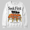 Orange, Black and White Sneakers DopeSkill Sweatshirt New Seek First Graphic Streetwear - White