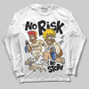 Jordan 17 Retro Low SP Infinite Archives DopeSkill Long Sleeve T-Shirt No Risk No Story Graphic Streetwear - White